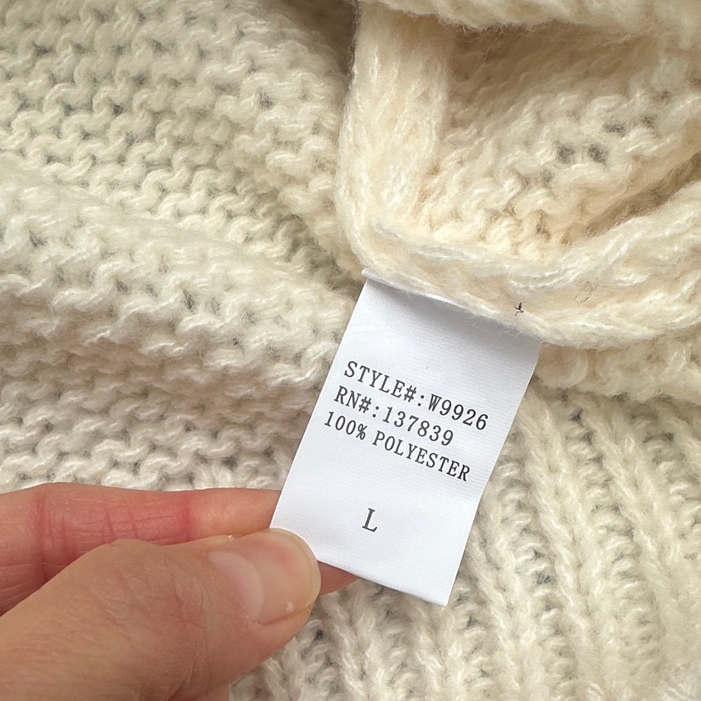 New Luna Ivy Charming Cream Cardigan with Gingerbread Accents - Picture 4 of 6
